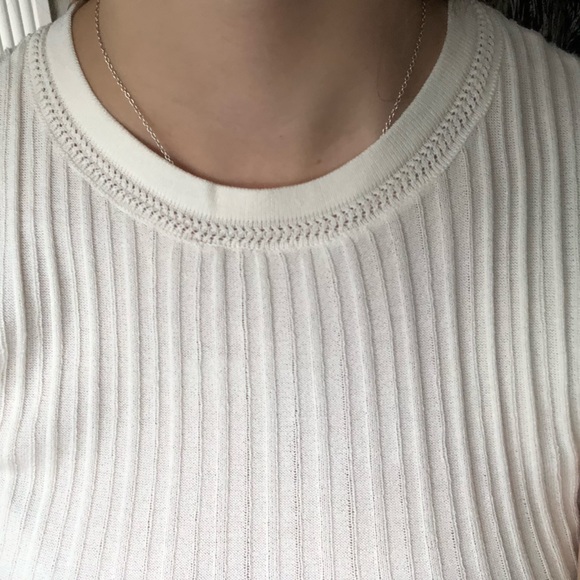 ANN TAYLOR White knit tank top - Picture 5 of 10